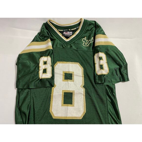 USF Bulls Football Jersey – #8 – Green & Gold – Colosseum Athletics Youth Medium - Picture 9 of 9